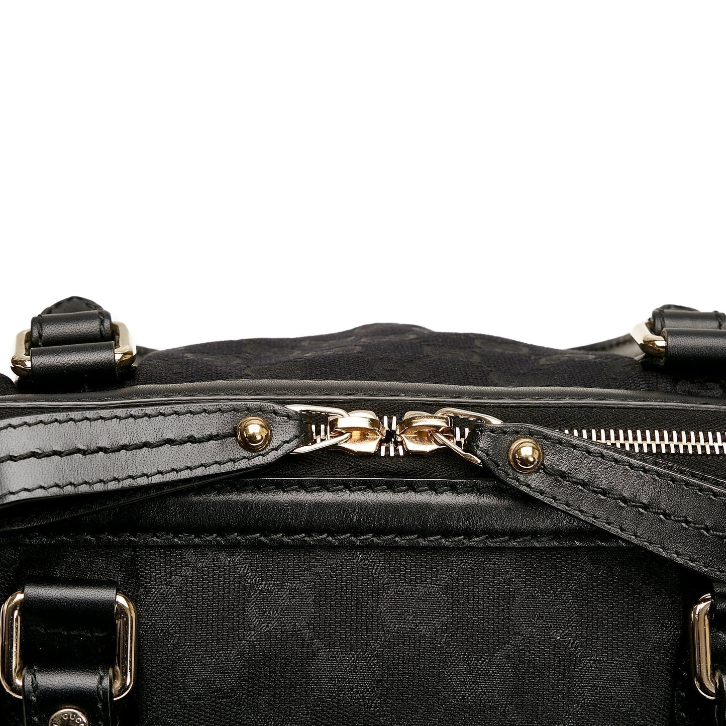 Gucci Leather Canvas Handbag