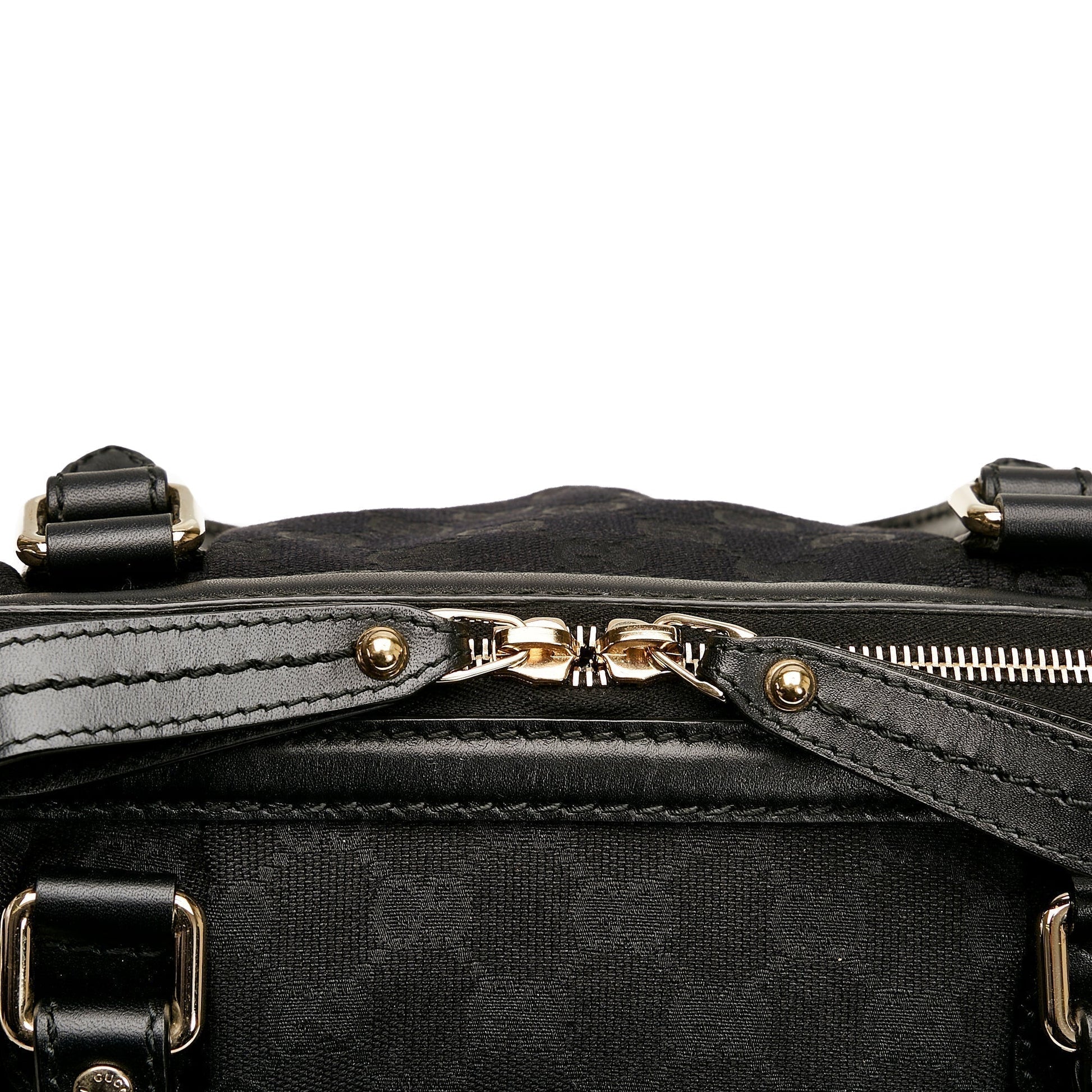Gucci Leather Canvas Handbag