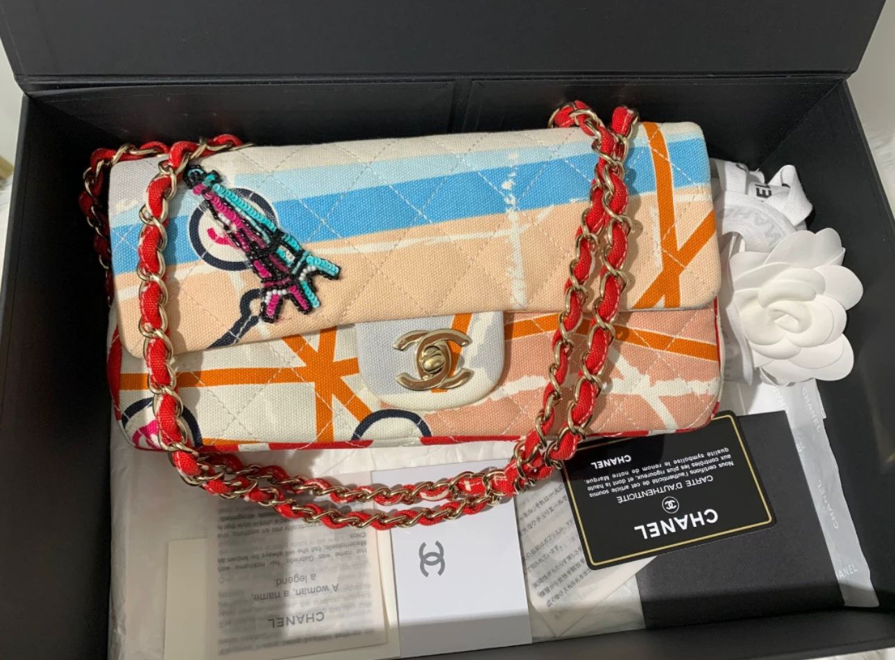 CHANEL 2005-2006 Paris Map shoulder bag