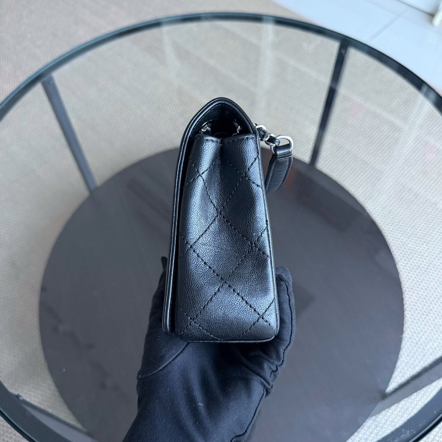 Chanel Mademoiselle Seasonal Flap CC Lock - Quilted Calfskin Black Silver Hardware Series 23