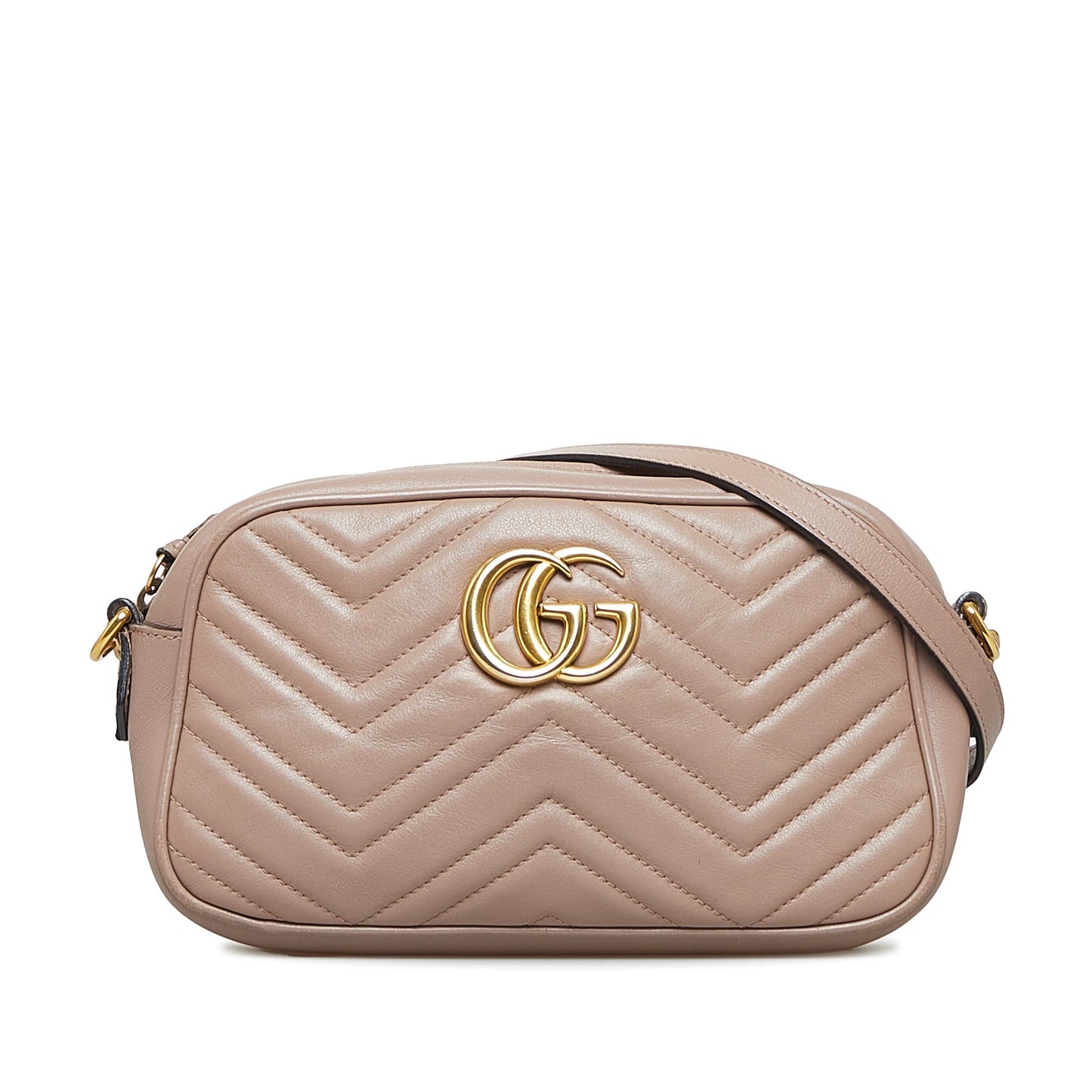 Gucci GG Marmont Pink Quilted Chain Crossbody