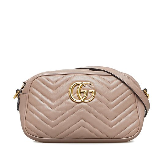 Gucci GG Marmont Pink Quilted Chain Crossbody
