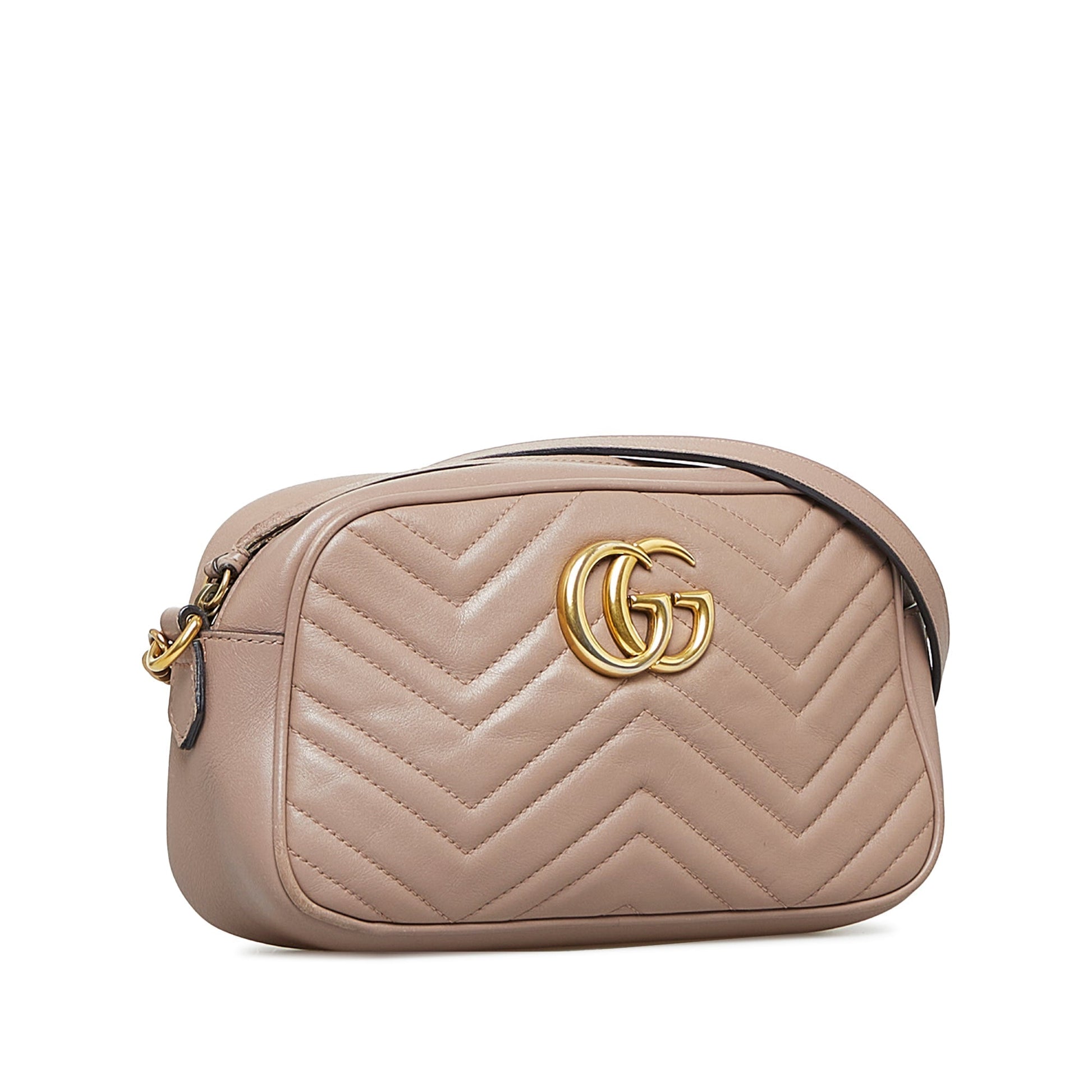Gucci GG Marmont Pink Quilted Chain Crossbody