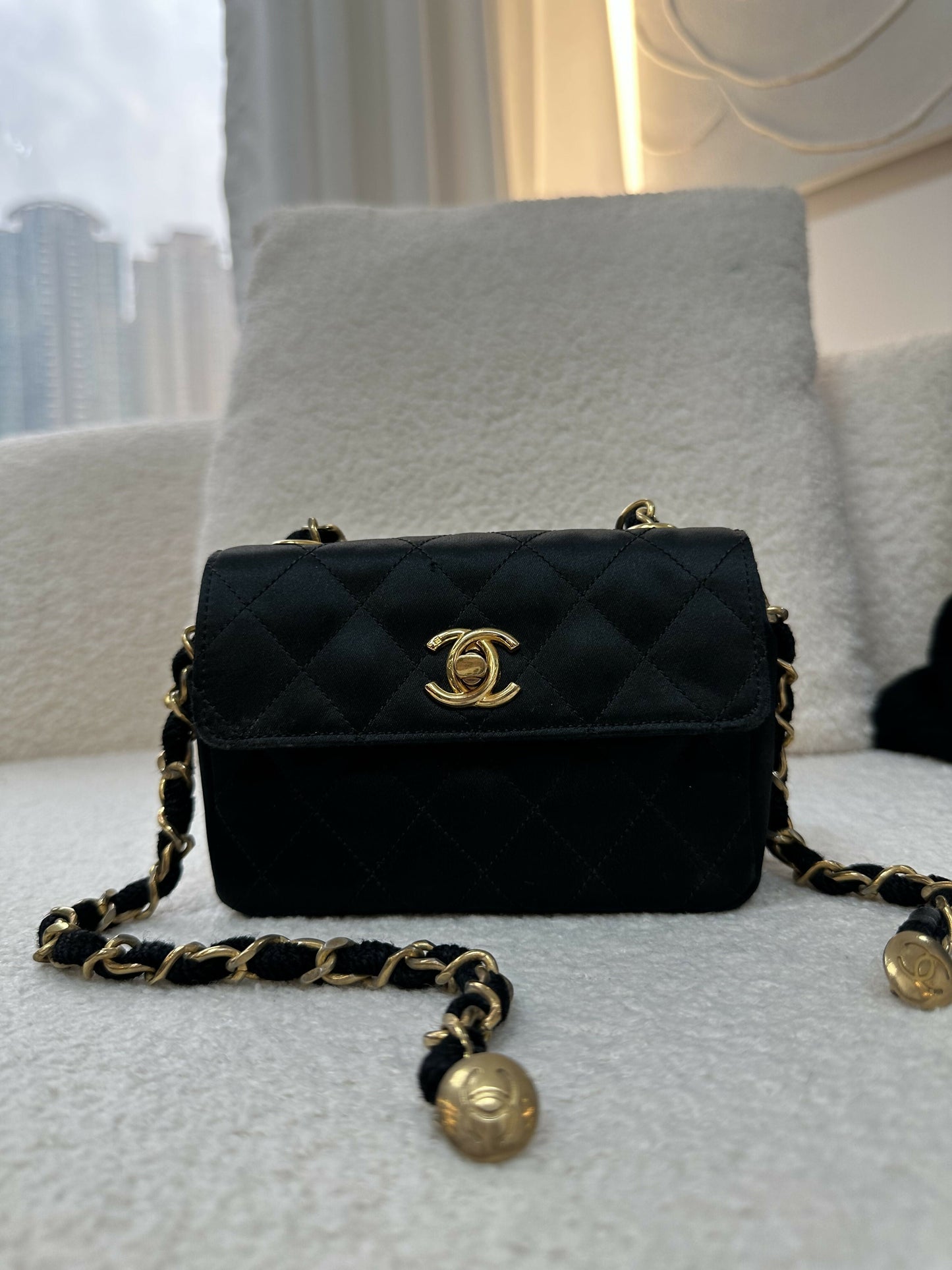 Chanel (1986-88) Classic Mini Satin Bag