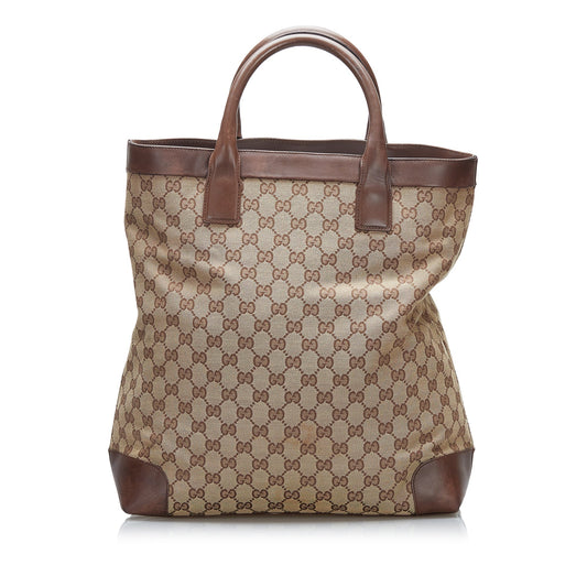 Gucci Leather Canvas Tote