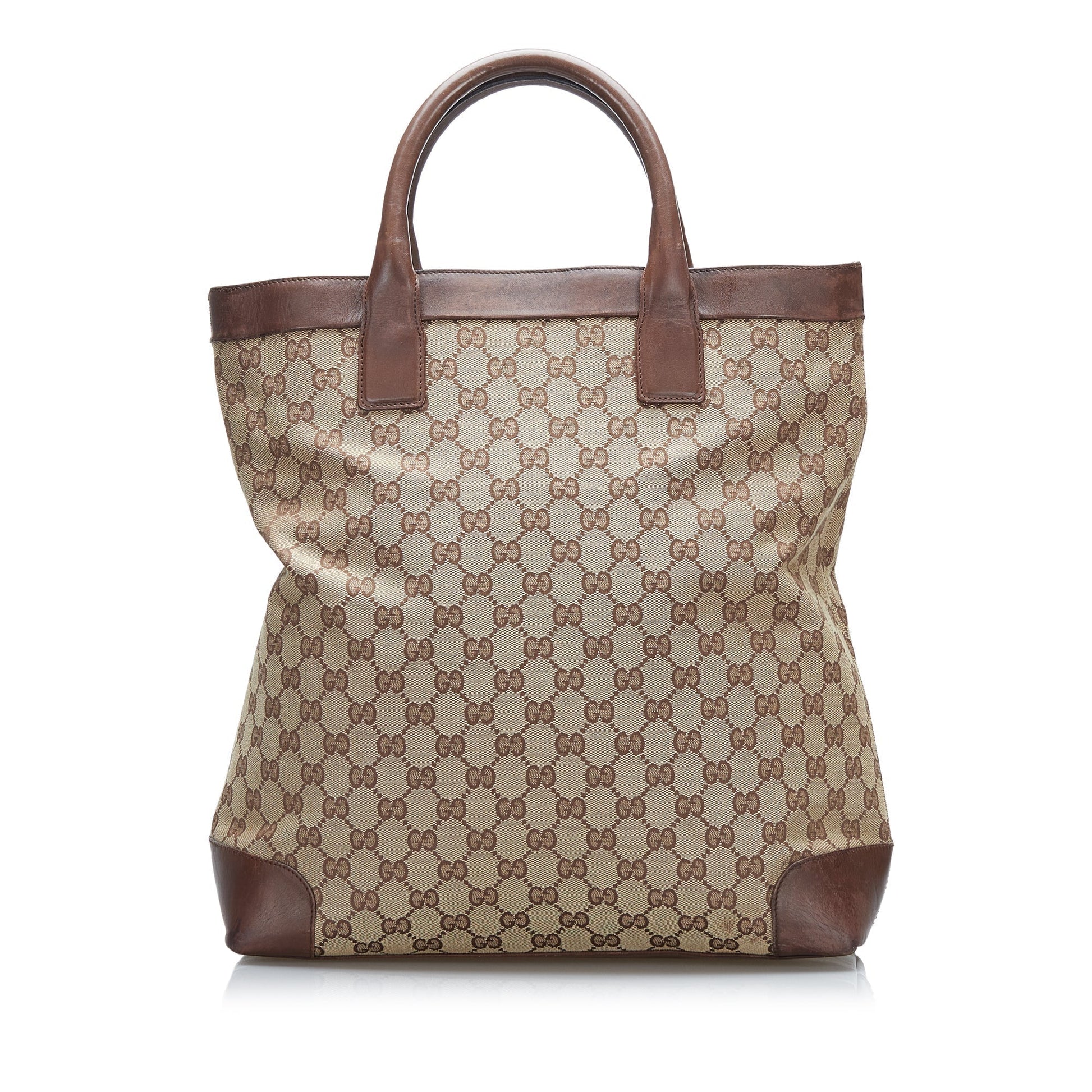 Gucci Leather Canvas Tote