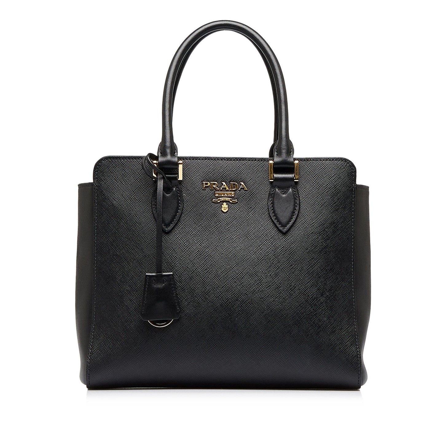 Prada Saffiano Black Soft Calfskin Luxury Handbag
