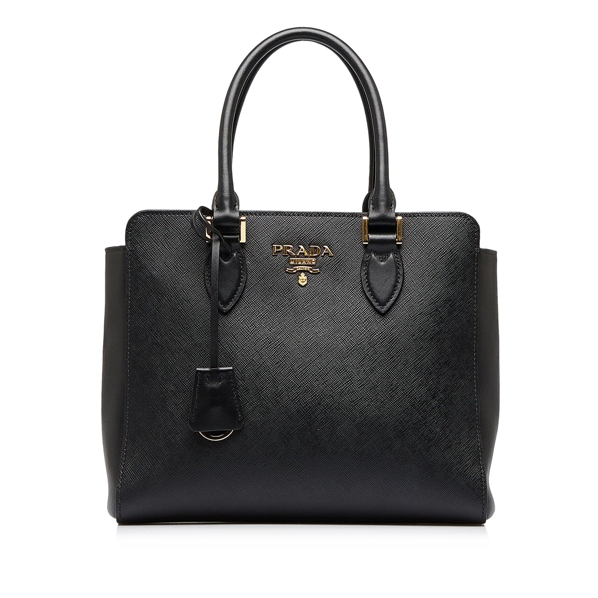Prada Saffiano Black Soft Calfskin Luxury Handbag