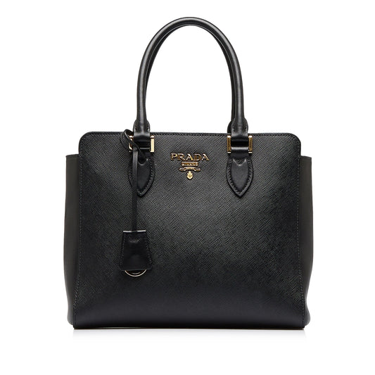 Prada Saffiano Black Soft Calfskin Luxury Handbag