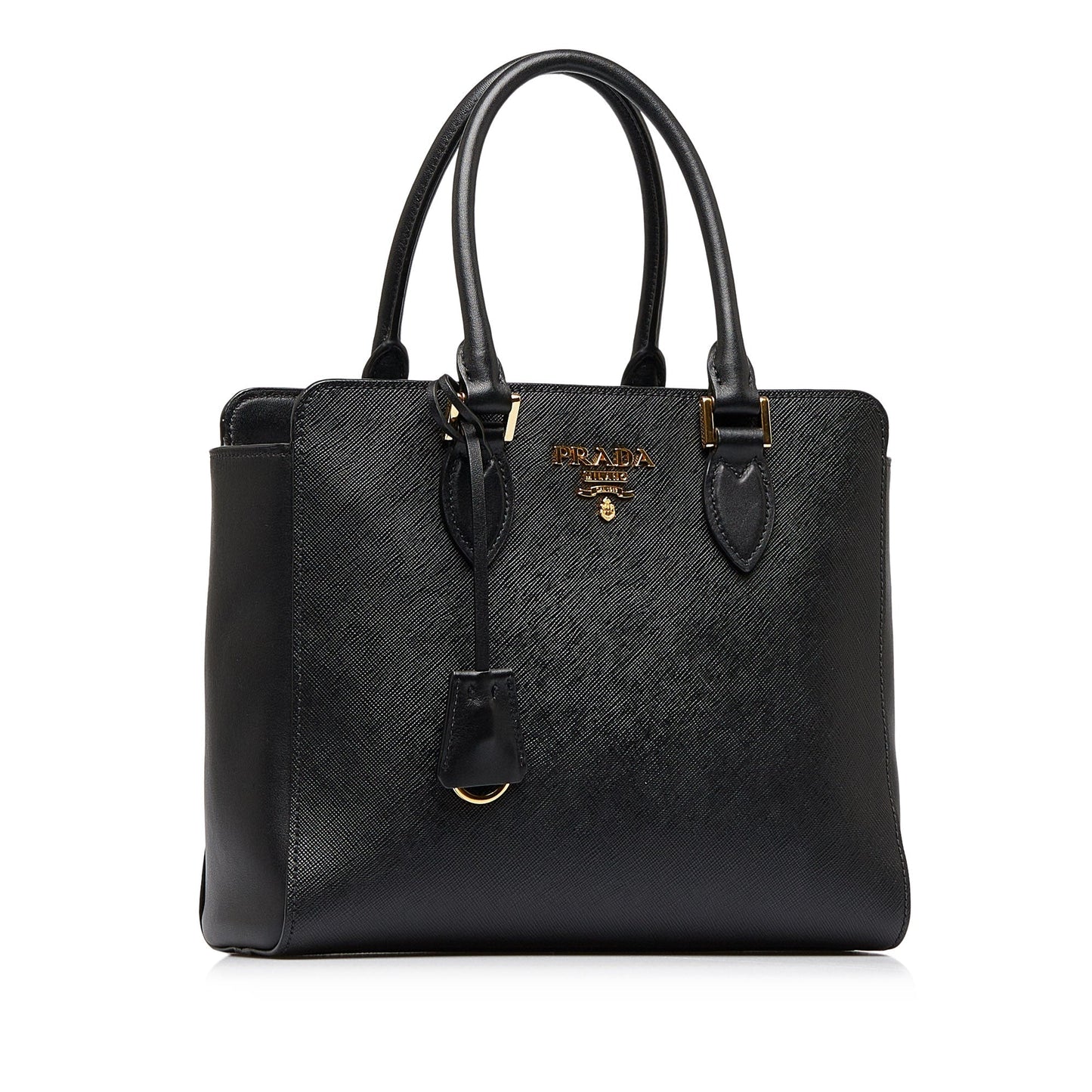 Prada Saffiano Black Soft Calfskin Luxury Handbag