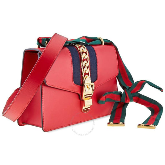 Gucci Monogram Nylon Chain Leather Crossbody
