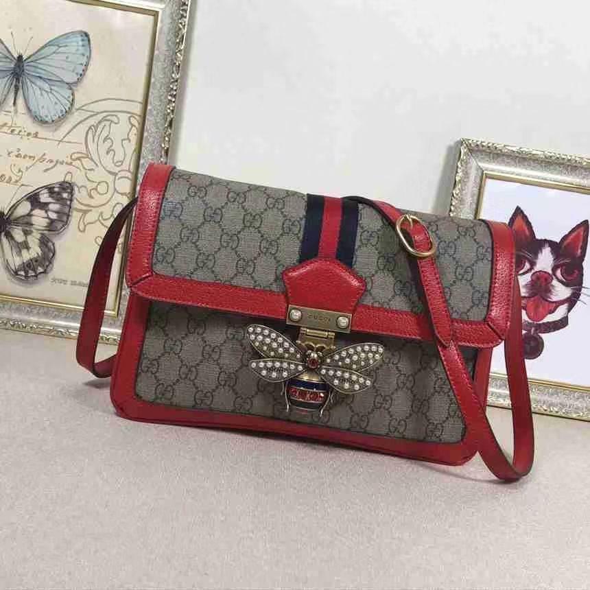 Gucci Monogram Leather Canvas Crossbody
