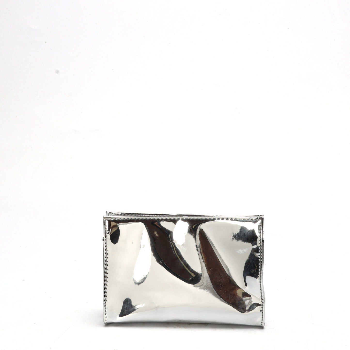 Yves Saint Laurent Silver Beauty Pouch Luxury Handbag