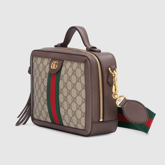 Gucci Monogram Leather Canvas Crossbody