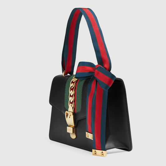 Gucci Monogram Nylon Chain Leather Crossbody