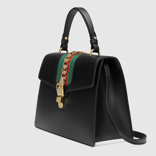 Gucci Monogram Nylon Chain Leather Crossbody