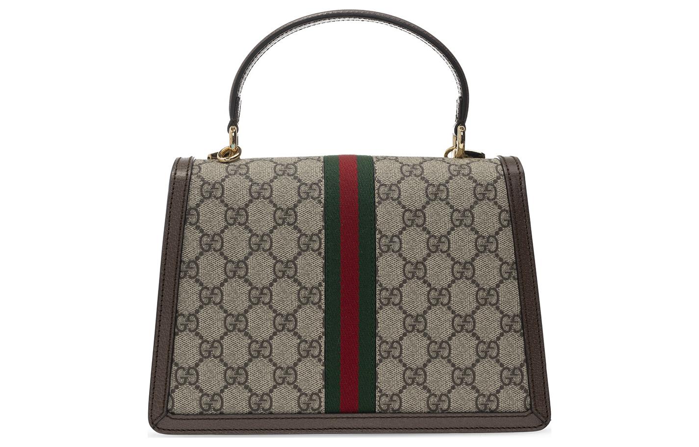 Gucci Leather Canvas Shoulder Bag