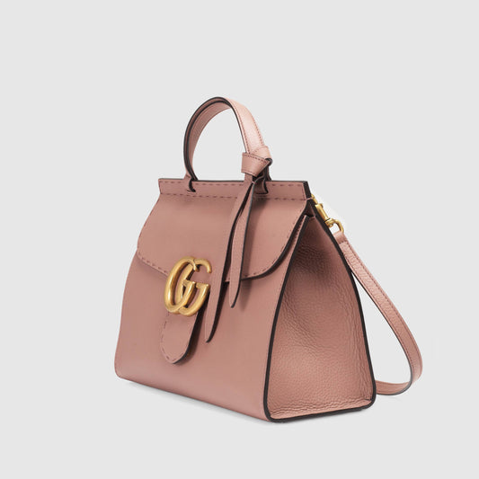 Gucci Monogram Leather Top Handle Crossbody