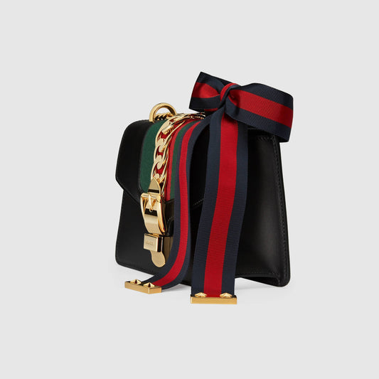 Gucci Monogram Nylon Chain Leather Crossbody