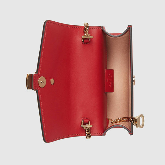 Gucci Monogram Nylon Chain Leather Crossbody