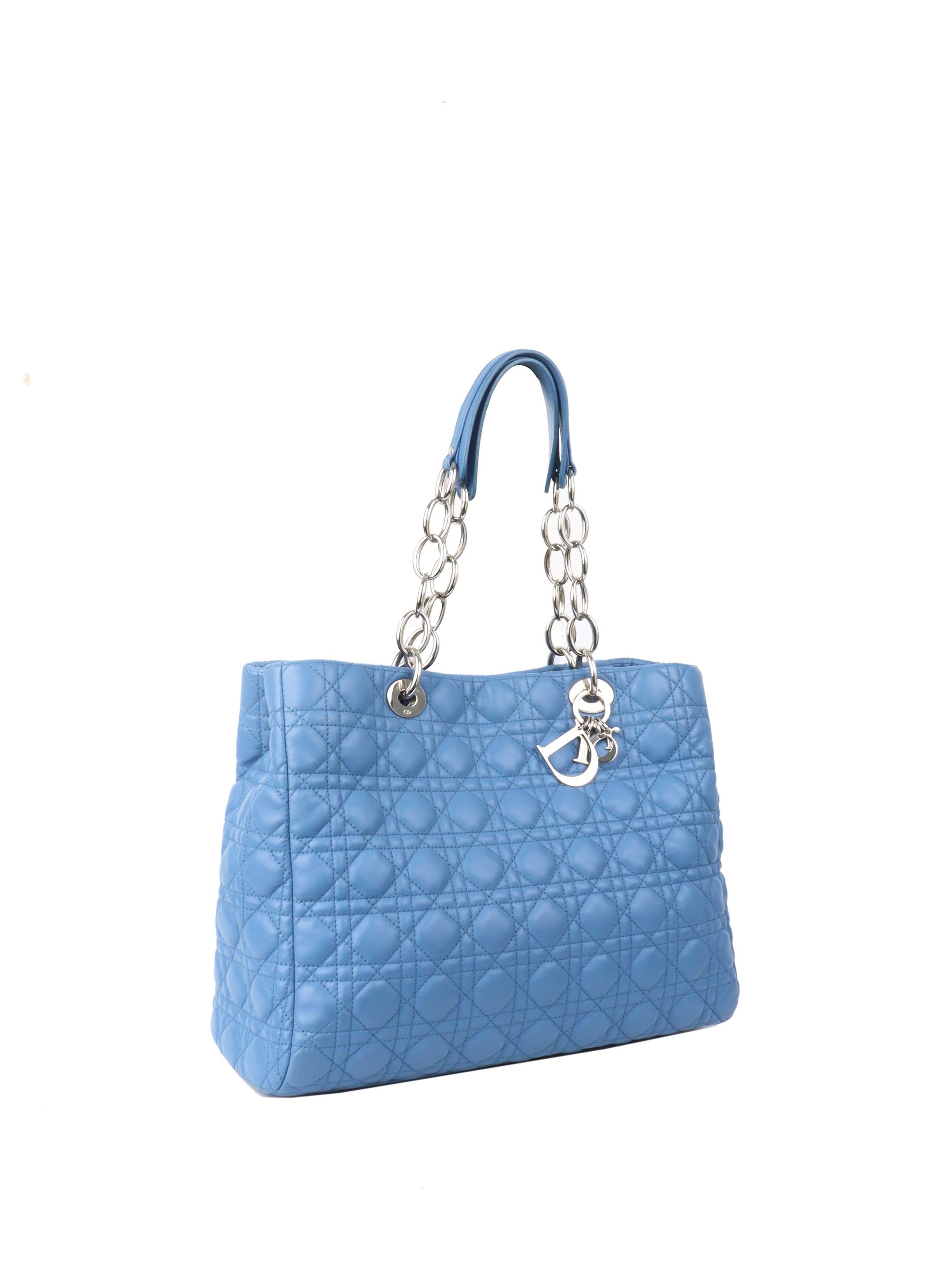 Dior Large Blue Cannage Soft Shopping Tote
