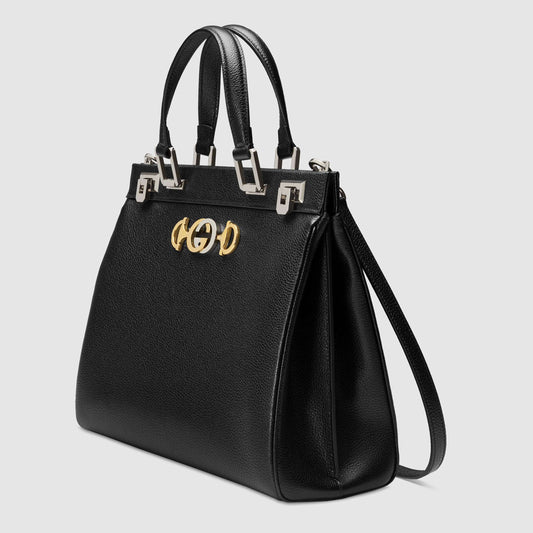 Gucci Monogram Leather Top Handle Crossbody