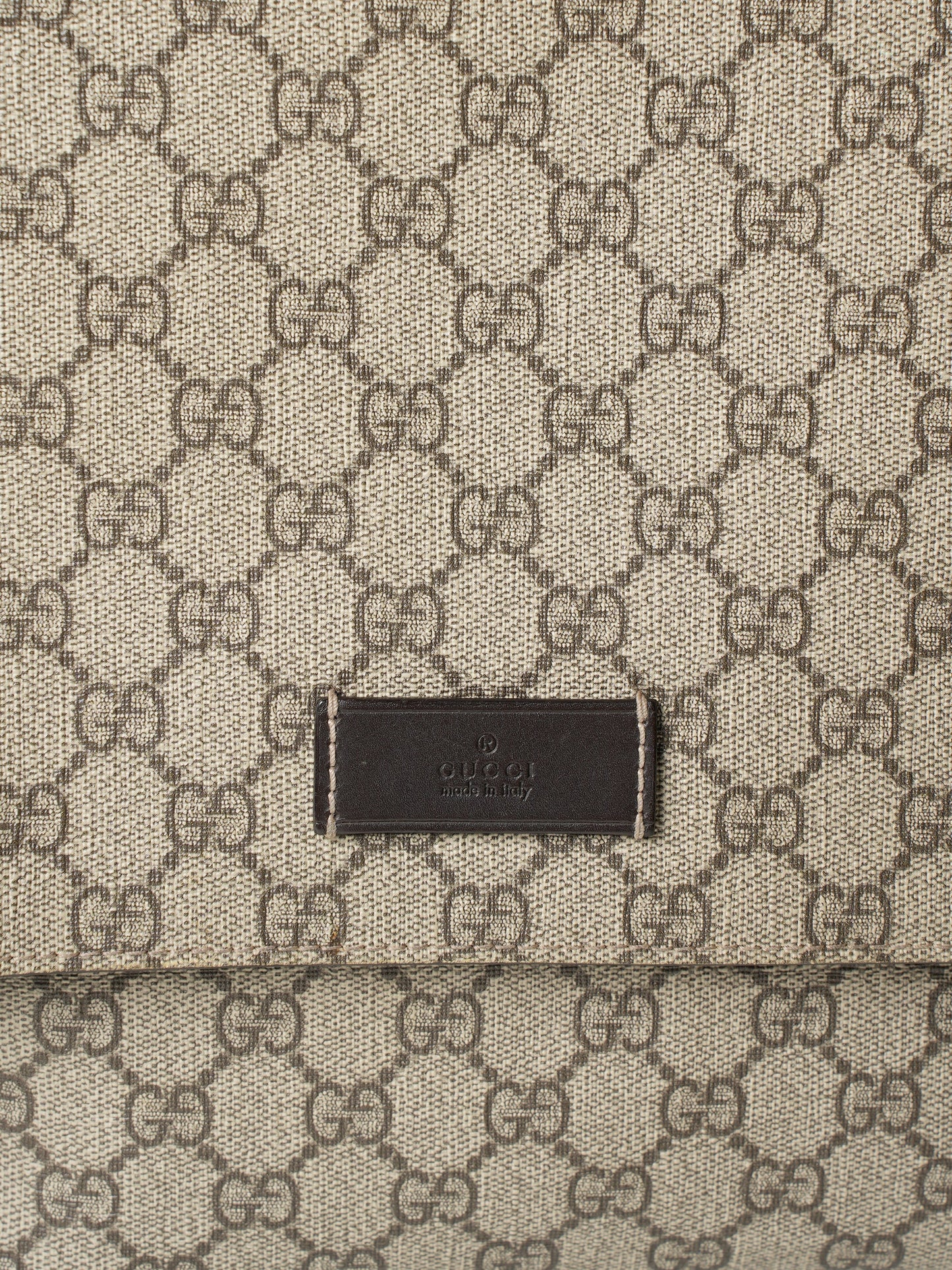 Gucci Lou Nylon Leather Canvas Shoulder Bag