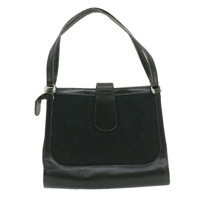 Gucci Caro Leather Canvas Tote
