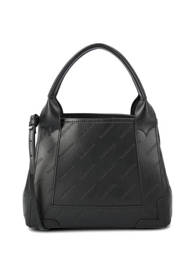 Luxury Balenciaga Trending 2026 Navy XS Embossed Logo Tote Bag Black