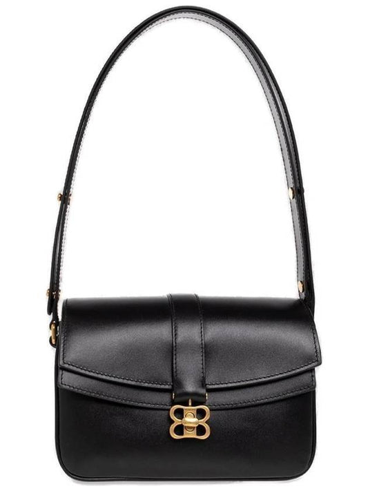 Luxury Balenciaga Trending 2026 WoMen's BB Buckle Flap Shoulder Bag Black