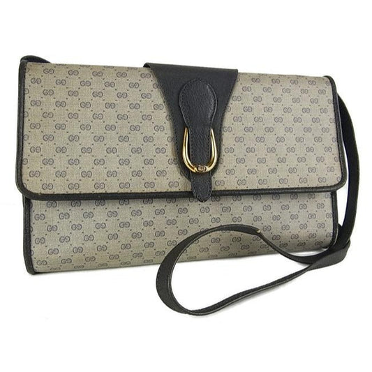 Gucci Envelope Leather Canvas Crossbody