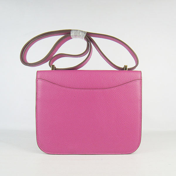 Luxury Hermes Constance Cowskin Leather Bag peach golden