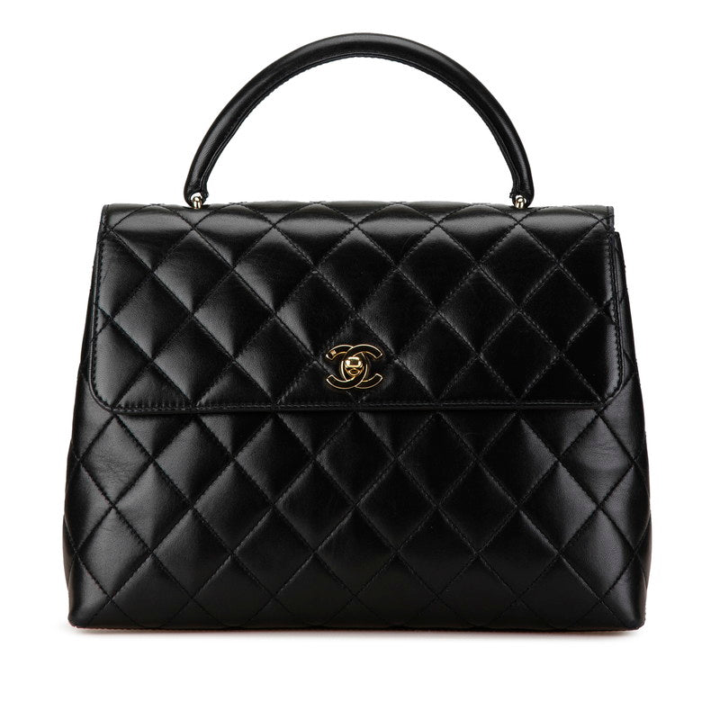 Chanel Matelasse Coco Top Handle Flap Bag Lambskin Shoulder Bag