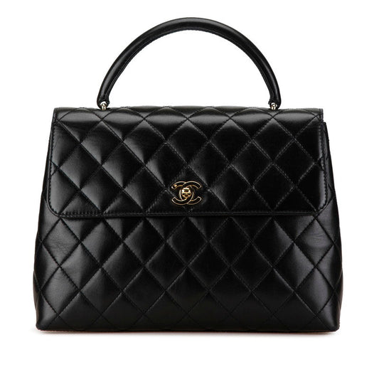 Chanel Matelasse Coco Top Handle Flap Bag Lambskin Shoulder Bag