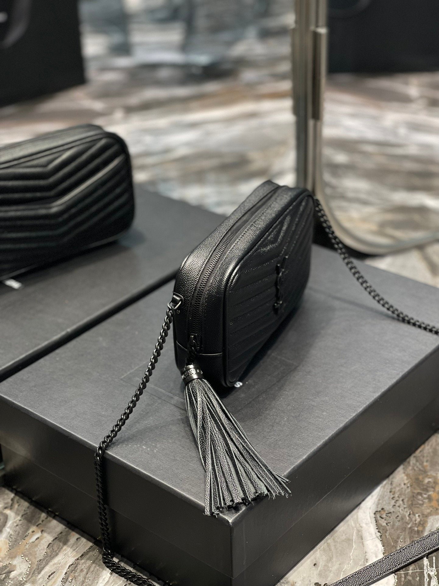 Yves Saint Laurent Lou Mini Bag Black