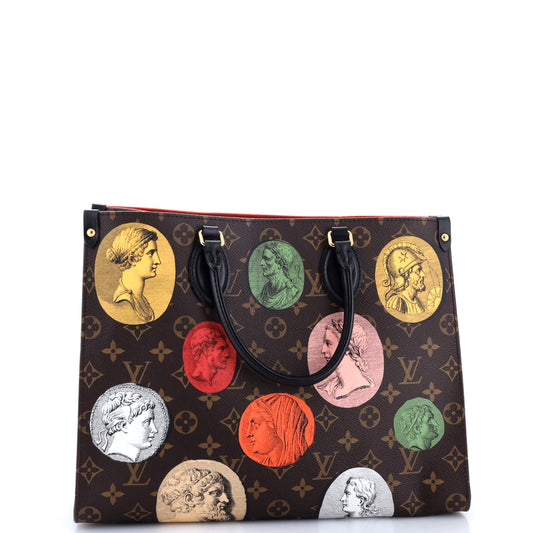 Louis Vuitton OnTheGo Tote Limited Edition Fornasetti Cameo Monogram Canvas MM