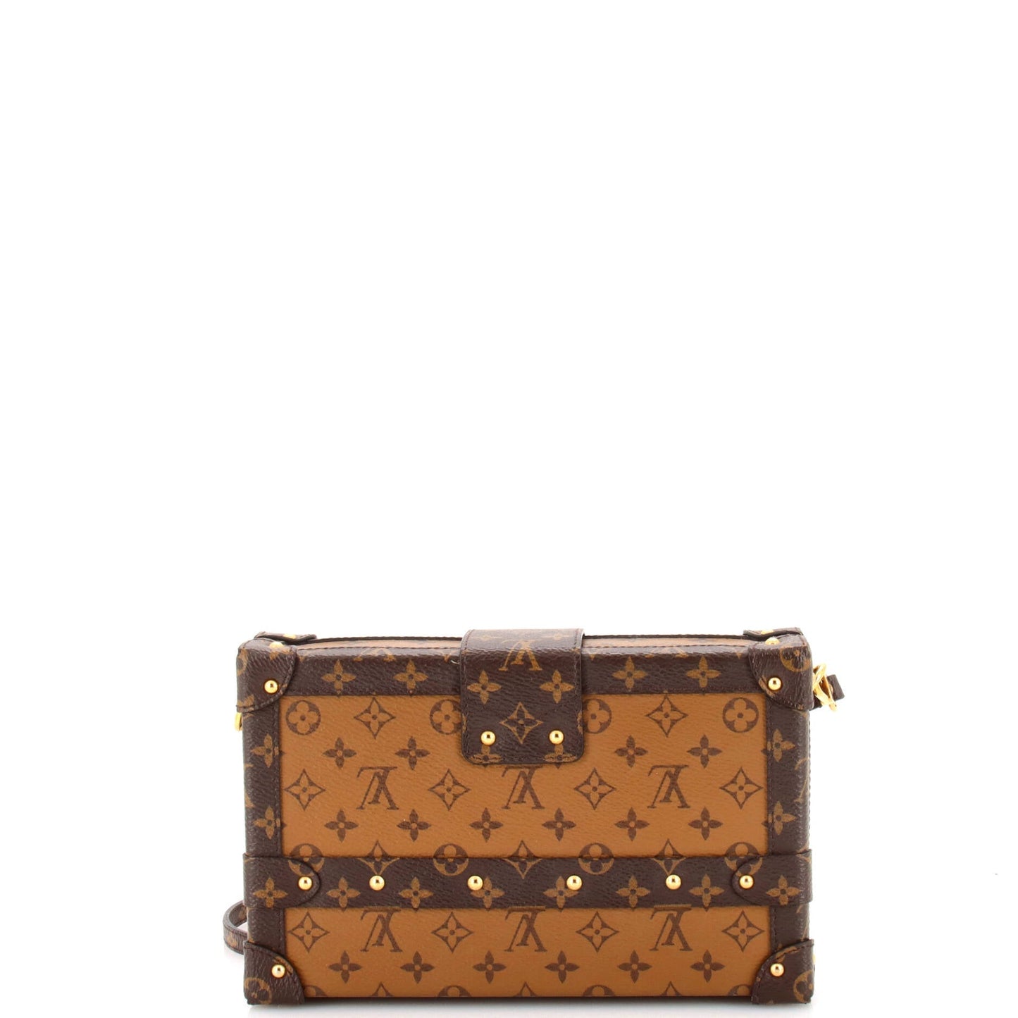 Louis Vuitton Petite Malle Handbag Reverse Monogram Canvas
