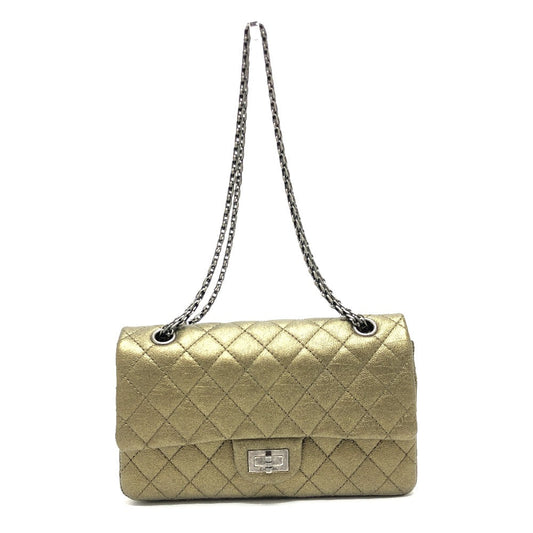 CHANEL Shoulder Bag Calfskin gold 2.55 metal fittings Matelasse quilting