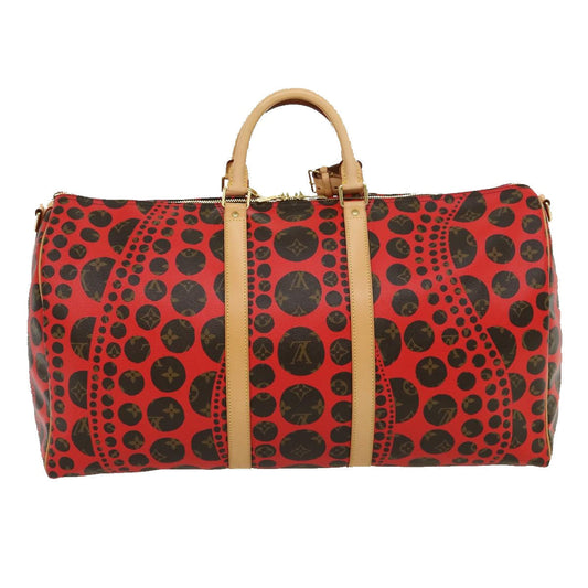 LOUIS VUITTON Monogram Yayoi Kusama Keepall Bandouliere55 Bag M40695 Auth 30515A