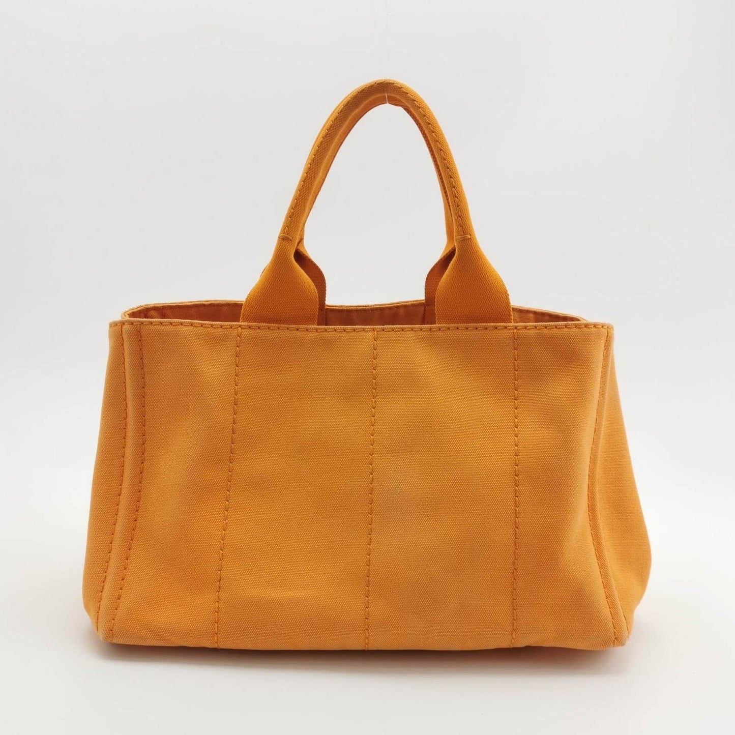 Prada Canape Canvas Tote Orange Handbag