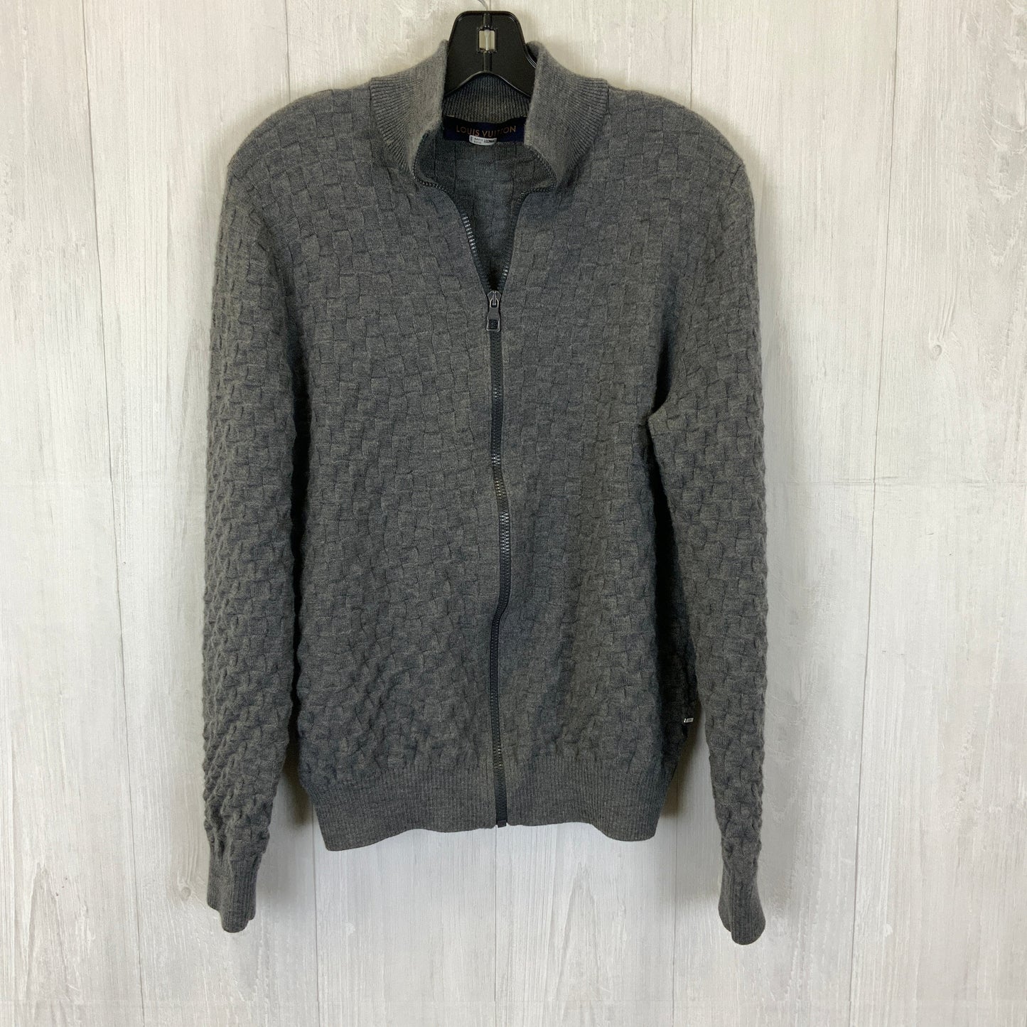 Grey Cardigan Luxury Designer Louis Vuitton, Size L Crossbody