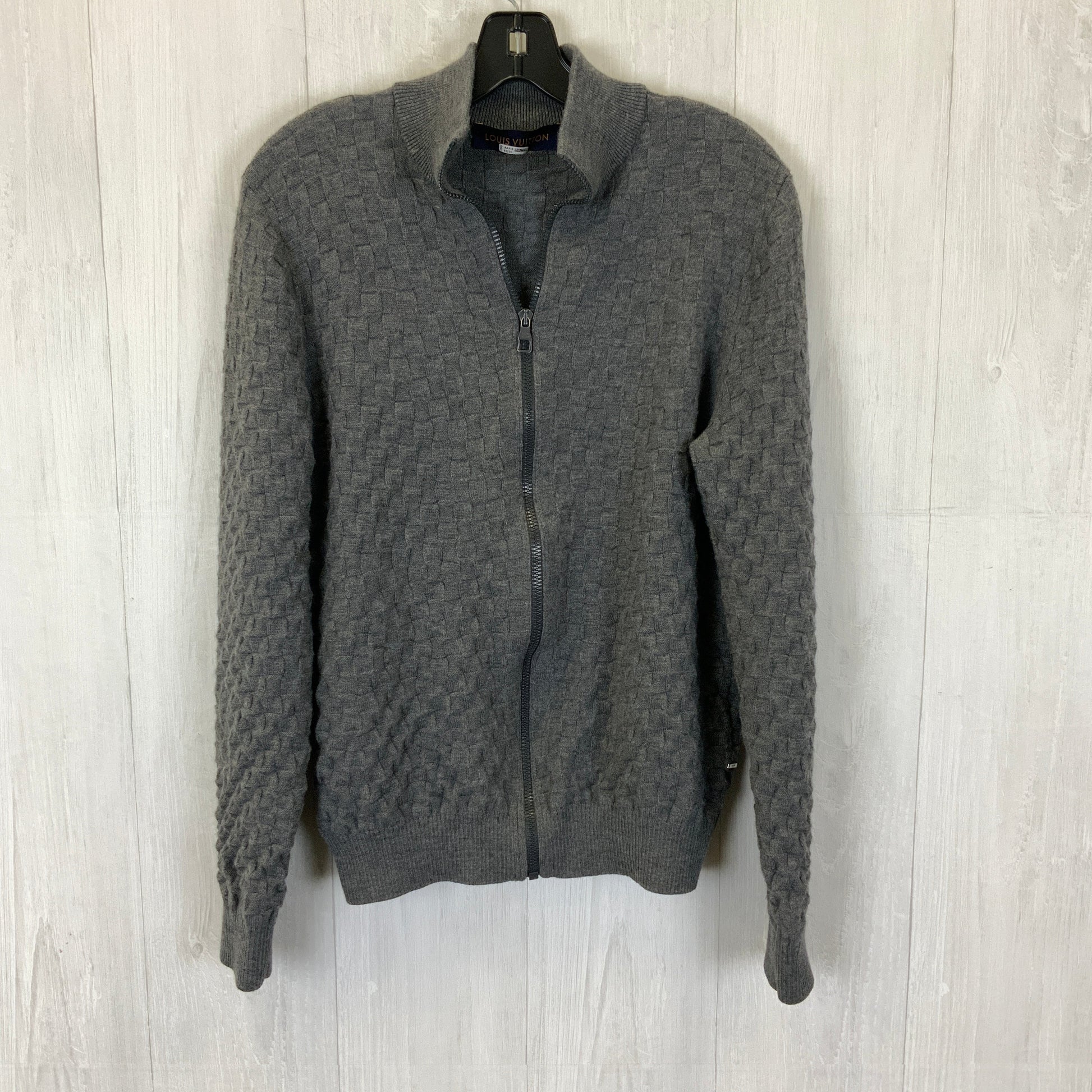Grey Cardigan Luxury Designer Louis Vuitton, Size L Crossbody