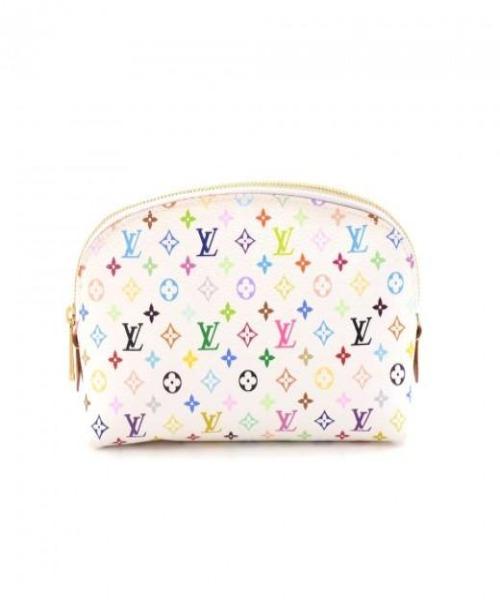 Louis Vuitton Multicolor Cosmetic Pouch GM White