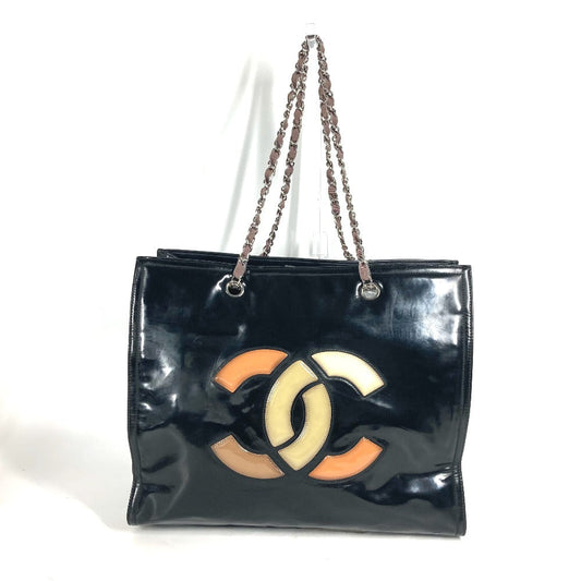 CHANEL Shoulder Bag enamel black CC COCO Mark Shoulder Bag Lipstick Women