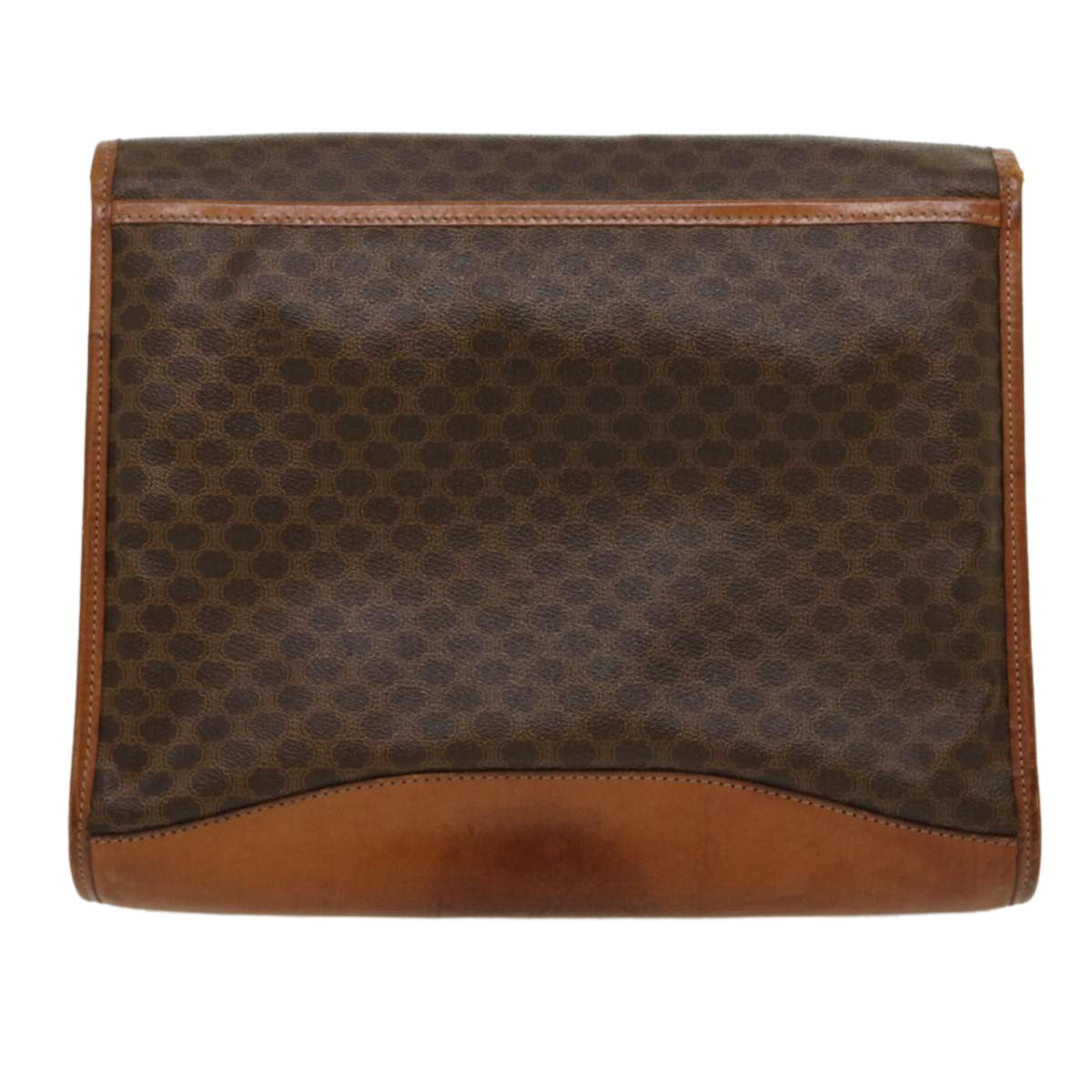 Luxury CELINE Macadam Canvas Clutch Bag Brown 30906