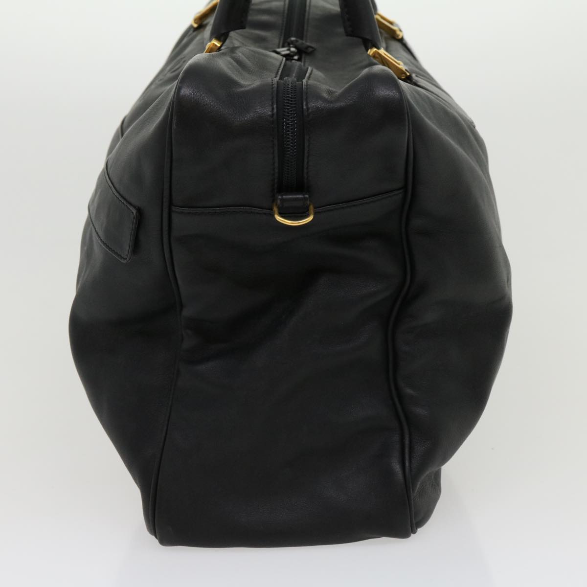 Luxury CELINE Boston Bag Leather Black 30966