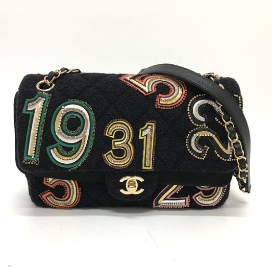 CHANEL Shoulder Bag AS2785 canvas black Matrasse No Icon Women