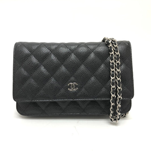 CHANEL Shoulder Bag AP0250 Caviar skin black Matelasse COCO Mark Classic