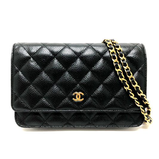 CHANEL Shoulder Bag AP0250 Caviar skin black COCO Mark Classic Long Wallet Purse Matrasse Chain wallet Women