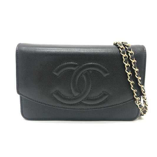 CHANEL Shoulder Bag Caviar skin black MÃÃ©tiers d'Art Collection COCO Mark